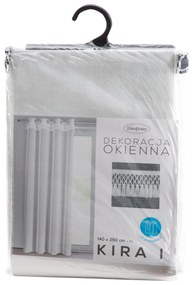 ZÁCLONA NA KRÚŽKOCH KIRA1 140X250 CM BIELA
