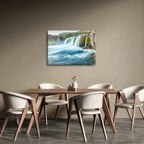 Obraz - Skaly s vodopádmi (70x50 cm)