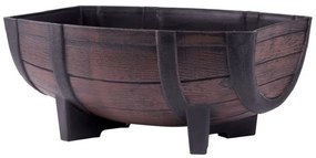 Kvetináč Woodeff barel 41x29x19 cm 256804, palisander, efekt dreva (41 x)