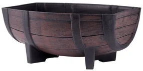 Kvetináč Woodeff barel 41x29x19 cm 256804, palisander, efekt dreva (41 x)
