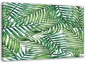 Obraz na plátně Listy abstraktní zelená - 100x70 cm
