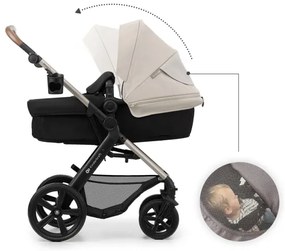 KINDERKRAFT-Kombinovaný kočík 3v1 MOOV 2 Moonlight grey + autosedačka MINK PRO