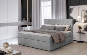 Kontinentálna posteľ 180 cm Larra (svetlosivá) (s matracom). Vlastná spoľahlivá doprava až k Vám domov. 1025427
