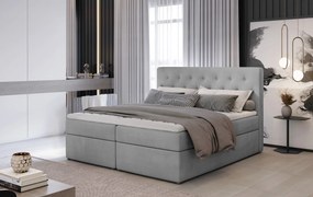 Manželská posteľ Boxspring 180 cm Larra (svetlosivá) (s matracom). Vlastná spoľahlivá doprava až k Vám domov. 1025427