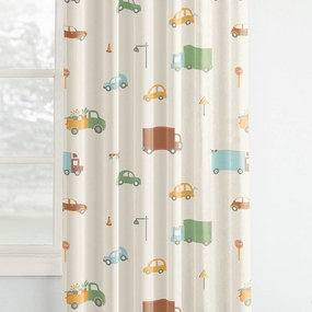 Goldea detský bavlnený záves - svet autíčok 220x150 cm