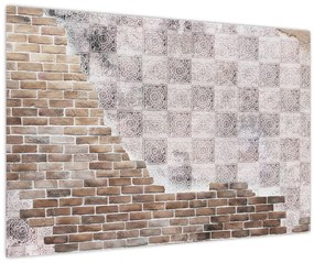 Obraz - Tehlový múr (90x60 cm)