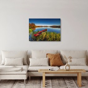 Sklenený obraz červené pramice (70x50 cm)