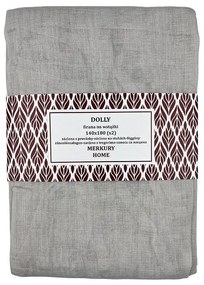 Záclona na stuhách Dolly polyester svetlosivá 140x180 (x2) Merkury Home II/2