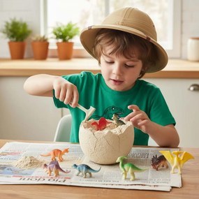 KIK Stonka Archeologická sada Dinosaurie vajce s 12 figúrkami