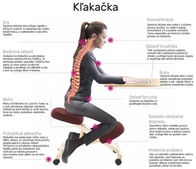 Tempo Kondela Balančná kľakačka, čierna/prírodná, RENAR