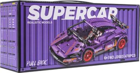 Stavebnica auta SUPERCAR No.J2003 fialová - 470 dielikov