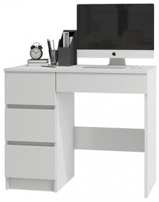 Počítačový stôl A7 biely ľavý