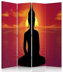 Gario Paraván Budha Meditation Rozmery: 145 x 170 cm, Prevedenie: Otočný paraván 360°