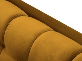 Štvormiestna pohovka mamaia 217 cm zamat žltá MUZZA