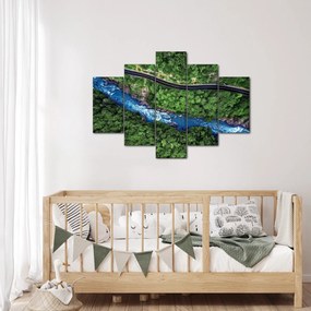 Obraz - Rieka medzi horami, Kaukaz, Rusko (150x105 cm)