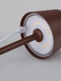 Vonkajšia stolová lampa Deck hnedá