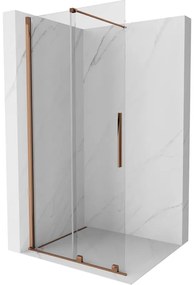 Mexen Velar, posuvné dvere do otvoru typ Walk-In 85 cm, 8mm číre sklo, ružové zlato, 871-085-000-03-60