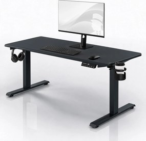 Elektrický stôl s reguláciou výšky ergonomický antracitový,1600x800 mm: ARIA