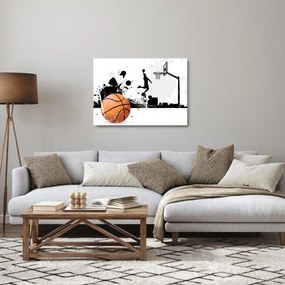 Sklenený obraz - Hráč basketbalu (70x50 cm)