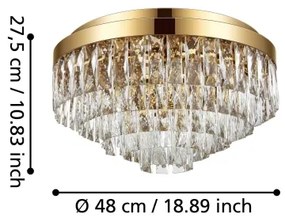 Eglo 39457 - Stropné svietidlo VALPARAISO 8xE14/40W/230V zlatá