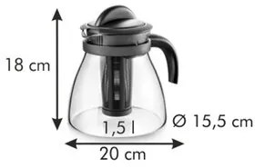 Tescoma Kanvica so sitkom MONTE CARLO 1,5 l, sivá