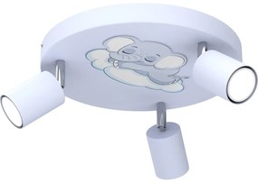 Detské bodové svietidlo FUN 3xGU10/8W/230V modrá/slon