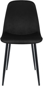 Sada 4 ks jedálenskej stoličky Maryam zamat - čierna