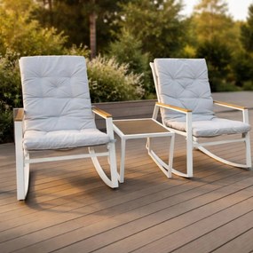 Záhradný nábytok – set 2 hojdacích kresiel a stolíka