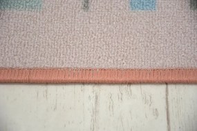 styldomova Detský ružový koberec protišmykový LOKO líška
