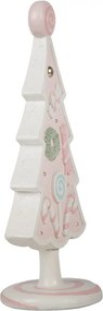 Pastelově růžová dekorace vánoční stromek Vánoční stromek - 12*9*25 cm