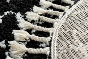 Koberec BERBER ETHNIC G3802 kruh čierny / biely Fredzle berber marokánsky