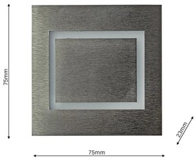 Schodiskové LED svietidlo Evra, 1x LED 0,6w, 3000k, s