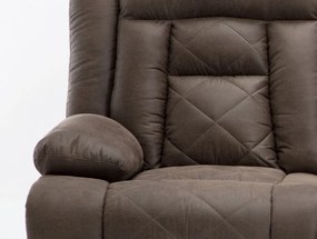 Trojsedák Oxford,  hnedá látka, funkcia el. polohovanie