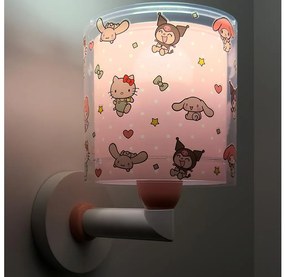 Dalber 41259 - Detská nástenná lampa HELLO KITTY&FRIENDS 1xE27/15W/230V ružová