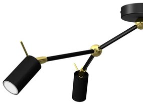 Bodové svietidlo IRIS 3xGU10/MR11/40W/230V čierna/zlatá