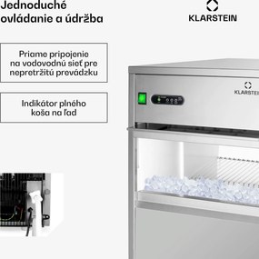 Klarstein Powericer XXL, výrobník ľadu, priemyselné zariadenie na výrobu kociek ľadu, 160 W
