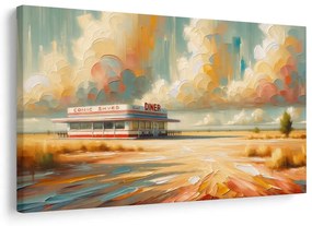 Obraz osamelý diner pod oblohou