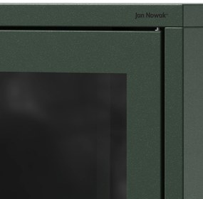 Vitrína LUIGI, 500 x 1800 x 350 mm, Modern: fľaškovo zelená