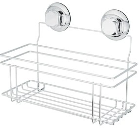 Samodržiaca kovová kúpeľňová polička v striebornej farbe Bestlock Bath – Compactor