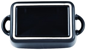 Obdĺžnikový kameninový hrniec Masterpro / 15,8 x 9 x 4,5 cm / čierny