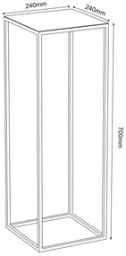 Stojan na kvety 70x24 cm čierna