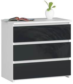 Nočný stolík Calado (biela + lesk grafit). Vlastná spoľahlivá doprava až k Vám domov. 1117450