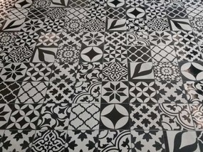 Cementové dlaždice patchwork čierna, biela | Articima