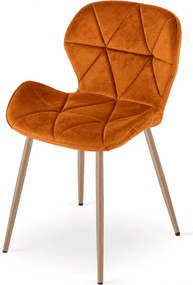 Jedálenská stolička MANGO VELVET, terakotová