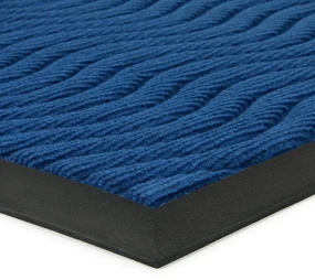 Textilná čistiaca rohož Waves 45 x 75 x 0,8 cm, modrá