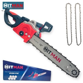 Elektrická reťazová píla - 3700W, 40 cm vodiaca lišta, Automatický mazací systém, 2 náhradné reťaze - Hitman HT/ESH-3700