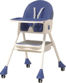Stolička na kŕmenie KDK03 4v1 modrá + košík a kolieska ZDARMA
