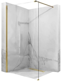 Rea AERO, sprchová zástena WALK IN 100 x 195 cm, číre sklo - zlatý profil, REA-K8440