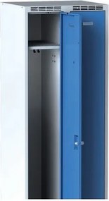 Kovová šatníková skrinka S7, 2-dverová, 1500 x 600 x 500 mm, demont, otočný zámok, tmavosivé dvere