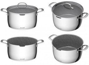 Sada riadu G21 Gourmet Miracle s cedníkom, 4 diely, nerez/greblón 6352113